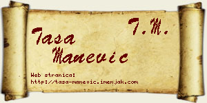 Tasa Manević vizit kartica